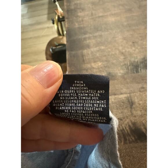 Ralph Lauren Home Blue Chambray Twin Flat Sheet & Standard Pillow Case - Picture 5 of 8